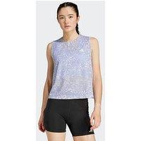 Adidas Womens Running Own The Run Printed Tank - Grey