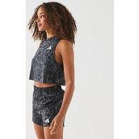 Adidas Womens Train Essentials Printed Tank - Black