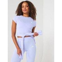 Adidas Womens Training Hyperglam Cropped T-Shirt - Purple