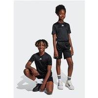 Adidas Junior Boys Train Essentials 3 Stripe Set - Black