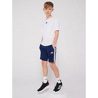 Adidas Junior Boys Train Essentials 3 Stripe Set - White