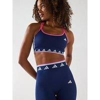 Adidas Womens Training Hyperglam Light Support Sports Bra - Blue