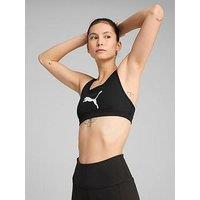 Puma Womens Training 4Keeps Midi Support Sports Bra - Black