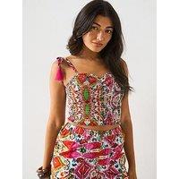 V By Very Printed Crop Top Co-Ord