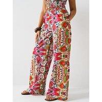 V By Very Printed Wide Leg Trouser Co-Ord