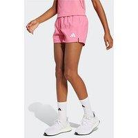 Adidas Junior Girls Train Essentials Shorts - Pink - Pink Fusion/Clear Pink