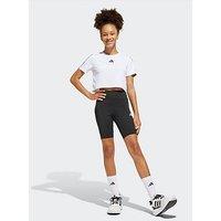Adidas Junior Girls Train Essentials 3 Stripe Set - White