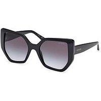 Guess Geometric Oversized Sunglasses - Shiny Black
