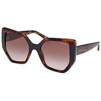 Guess Geometric Oversized Sunglasses - Dark Havana