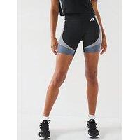 Adidas Womens Training Colour Block 7Inch Bike Shorts - Black