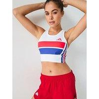 Adidas Womens Running Adizero Crop Top - White