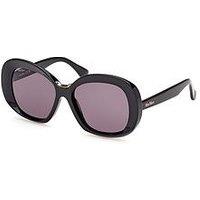 Max Mara Edna Round Large Sunglasses - Black