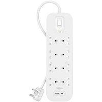 Belkin 8 Socket 2M Usb A & C Surge Protected Extension Lead