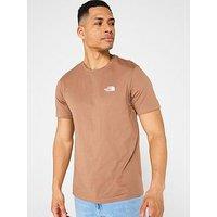 The North Face Men'S Short Sleeve Simple Dome Tee - Brown