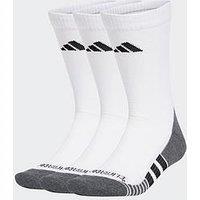 Adidas Unisex Training Cushioned Crew Socks 3 Pack - White/Black
