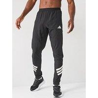 Adidas Mens Training Gym+ 3 Stripe Woven Pants - Black/White