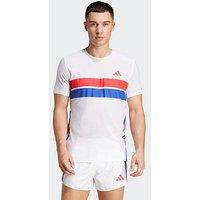 Adidas Mens Running Adizero T-Shirt - White