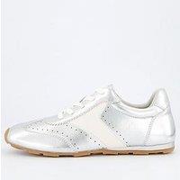 V By Very Metallic Trainer - Silver