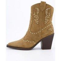 V By Very Western Boot - Taupe