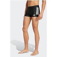 Adidas Mens 3 Stripe Boxer Swim Shorts - Black