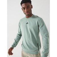 Adidas Men'S Training D4T Crew Sweatshirt - Silver Green