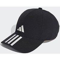 Adidas Unisex Training Baseball 3 Stripe Cap - Black/White