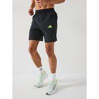 Adidas Mens Training Tech 7 Inch Shorts - Black