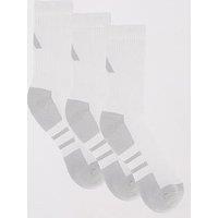 Adidas Unisex Training Essential Crew Socks 3 Pack - White/Grey Two