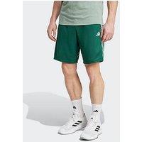 Adidas Men'S Train Essentials Pique 3 Stripe Shorts - Collegiate Green/White