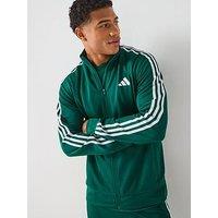 Adidas Men'S Train Essentials 3 Stripe Track Top - Collegiate Green