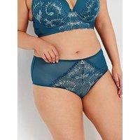 Yours Curve Iridescent Full Brief - Green
