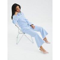 River Island Crop Flare Trouser - Blue