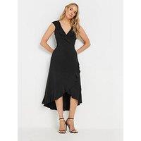 Long Tall Sally Sleeveless Frill Midi Dress - Black