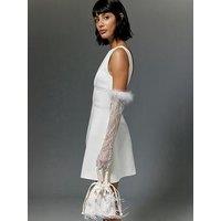 River Island Shift Mini Dress - White