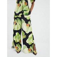 River Island Crinkle Floral Satin Shirt - Black