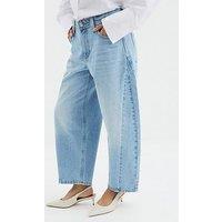 River Island Seam Barrel Jeans - Light Blue