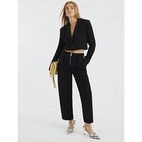 River Island Zip Front Slim Trouser - Black