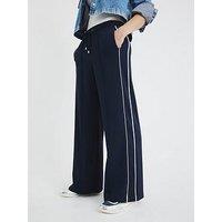 River Island Wide Leg Side Stripe Jogging Bottoms - Blue
