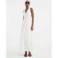 River Island Lace Insert Dress - White
