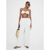 River Island Lace Insert Trousers - White
