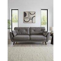 Very Home Paulo Faux Leather 3 Seater Standard Back Sofa - Fsc Certified