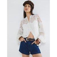 River Island Frill Yoke Blouse - White