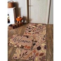 Natural Autumn Leaf Runner & Mat