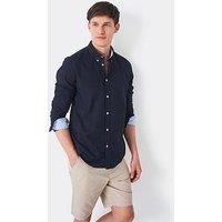 Crew Clothing Slim Fit Long Sleeve Oxford Shirt - Navy