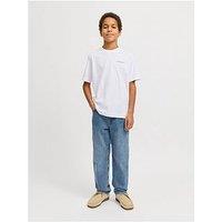 Jack & Jones Junior Boys Boston Photo Back Print Short Sleeve T-Shirt - Bright White