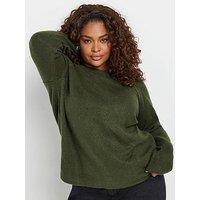 Yours Curve Seam Detail Soft Jumper - Green