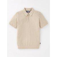 Jack & Jones Junior Boys Milano Short Sleeve Knitted Polo - Silver Lining