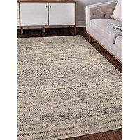 Freya Patterned Grey Rug