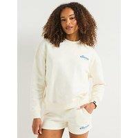 Ellesse Womens Very Exclusive Holmrook Sweatshirt & Short Set - White