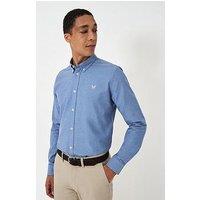 Crew Clothing Slim Fit Cotton Long Sleeve Oxford Shirt - Blue